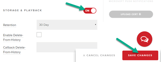 Enable storage and playback