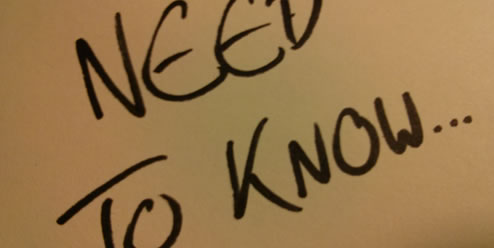 Need to know