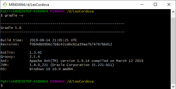 Gardle versie controleren